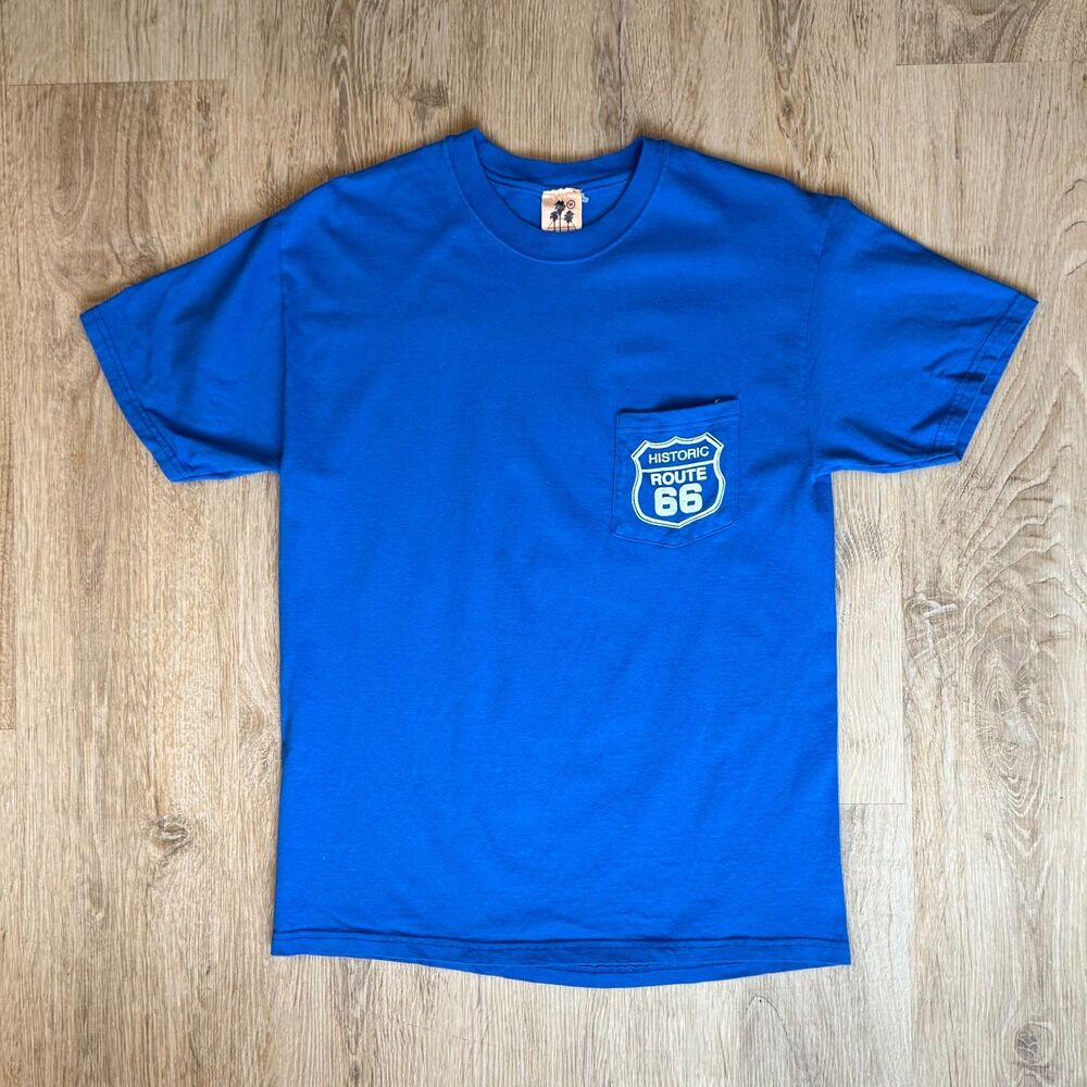 Vintage Good Shirts Route 66 Get Your Kicks Blue 1994 T-Shirt Medium USA Made